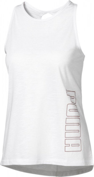 PUMA Twist It Logo Tank Dames Sporttop - Puma White - Maat S