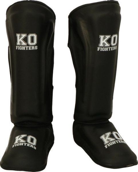 KO Fighters - Scheenbeschermers - Kickboksen - Vechtsport - Shinguards - Zwart - M