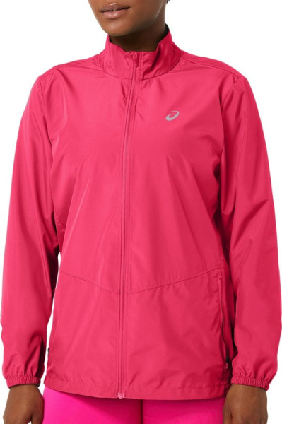 Asics Maat M Core Jacket Sportjas - Vrouwen - donker roze/wit