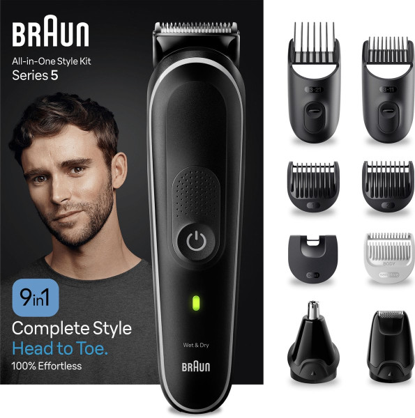 Braun All-In-One Multigroomer - Series 5 MGK5410 - 9-in-1 Set Voor Baard Hoofdhaar en Meer