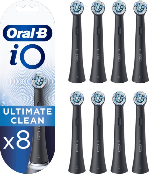 Oral-B IO Ultimate Clean Black - Opzetborstels Voor Tandenborstel - Verpakking Van 8