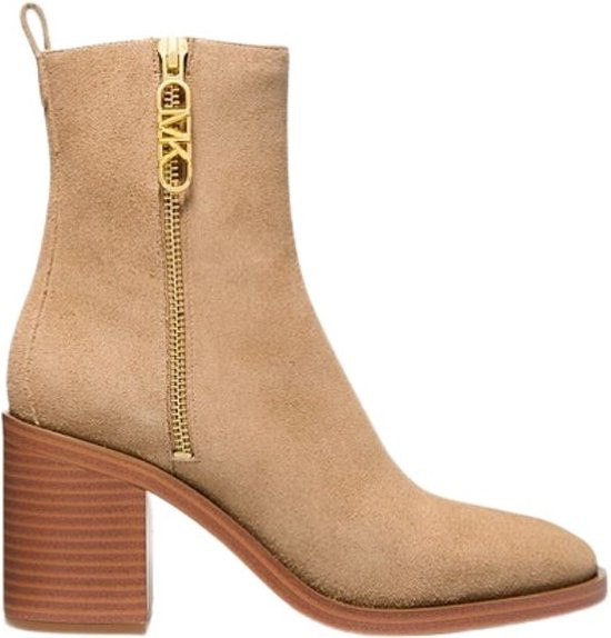 Michael Kors Regan Mid Bootie - maat 38 - Enkellaars Dames - Camel