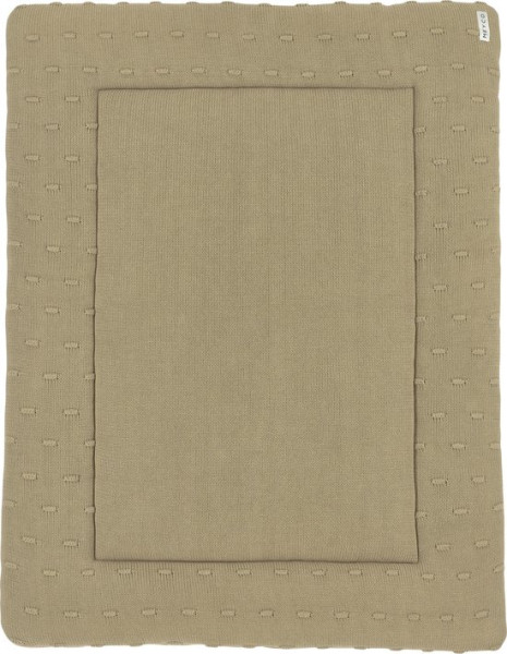 Meyco Baby Knots boxkleed - taupe - 77x97cm