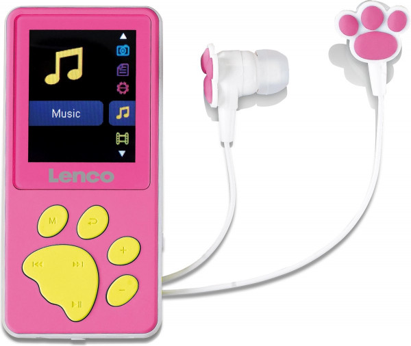 Lenco Xemio-560PK - MP3/MP4 speler met 8GB geheugen - Roze