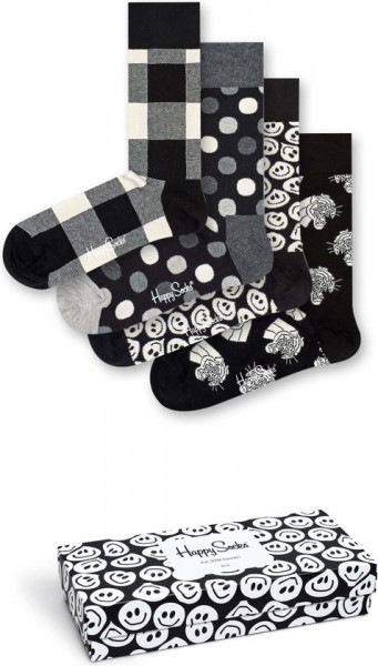 Happy Socks Black & white giftbox - Maat 41-46