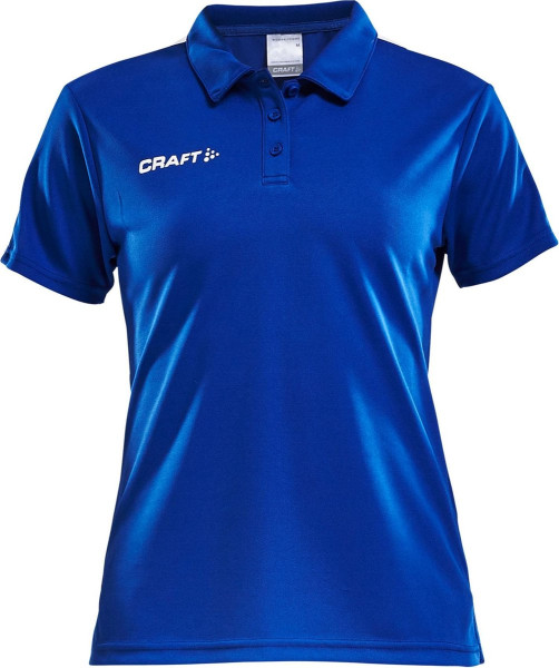 Craft Progress Polo Pique dames Sportpolo - Maat M - Vrouwen - blauw/wit