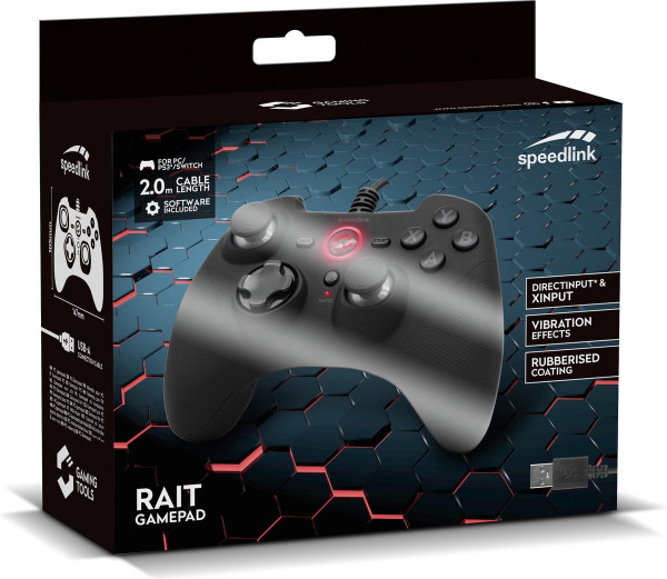 Speedlink RAIT Gaming Controller - Zwart - PC/Switch