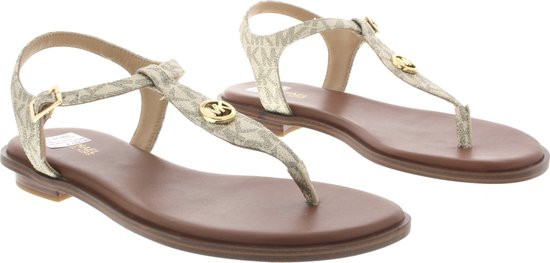 Michael Kors - Maat 40 - Mallory Thong Pale Gold Goud - Dames Sandalen