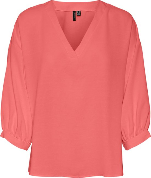 VERO MODA - Maat S - VMPYE 3/4 TOP WVN BTQ GA DAMES Georgia Peach