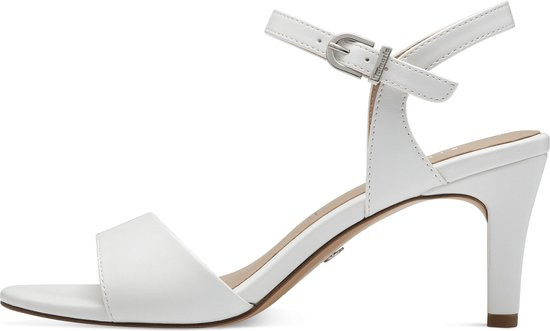 Tamaris Essentials - maat 38 - Dames Sandalen - WHITE MATT