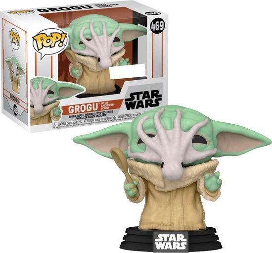 Funko Pop #469 Star Wars: The Mandalorian - Grogu (The Child) with Soup Creature Exclusive