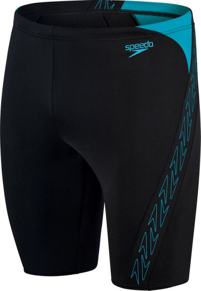 Speedo Maat S Hyper Boom Splice Jammer Zwart/Blauw Heren Sportzwembroek - Maat 4