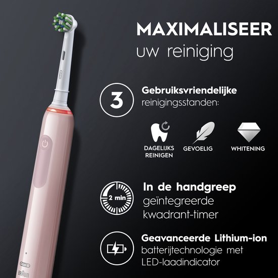 Oral-B Pro Series 3 - Roze - Elektrische Tandenborstel