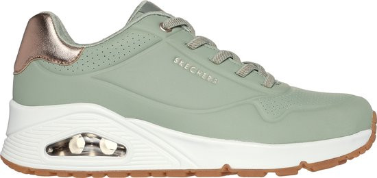 Skechers Uno - maat 39 - Shimmer Away Dames Sneakers - Groen