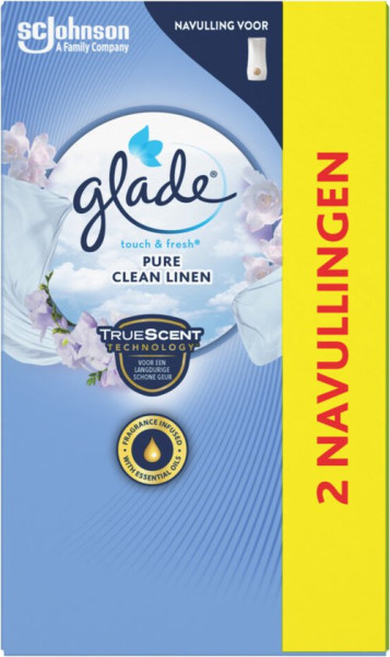 Glade Touch & Fresh Pure Clean Linen twee navullingen 12 x 10ML