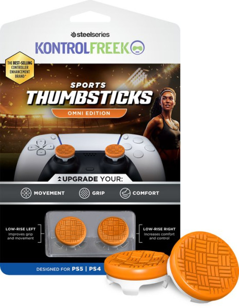 KontrolFreek Sports Omni Thumbsticks - Oranje/Wit (PS5/PS4)