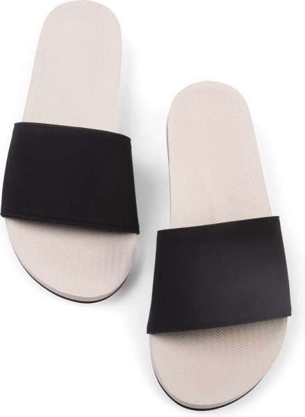 Indosole - Maat 39/40 - Slides Color Combo - Dames Slippers - Zand/Zwart