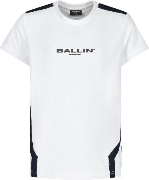 Ballin Amsterdam - Maat 140 - Jongens Slim Fit T-shirt - Wit