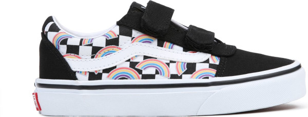 Vans TD - maat 30- Ward V Rainbow Check Sneaker - Meisjes - Zwart-multi