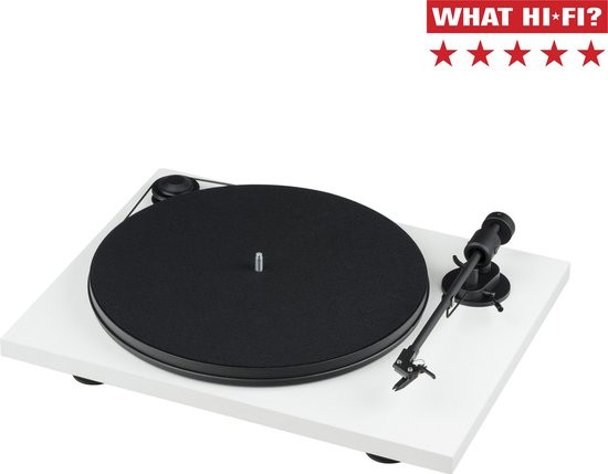 Pro-Ject Primary E - Hoogwaardige Platenspeler - Retro Vinylspeler - Wit