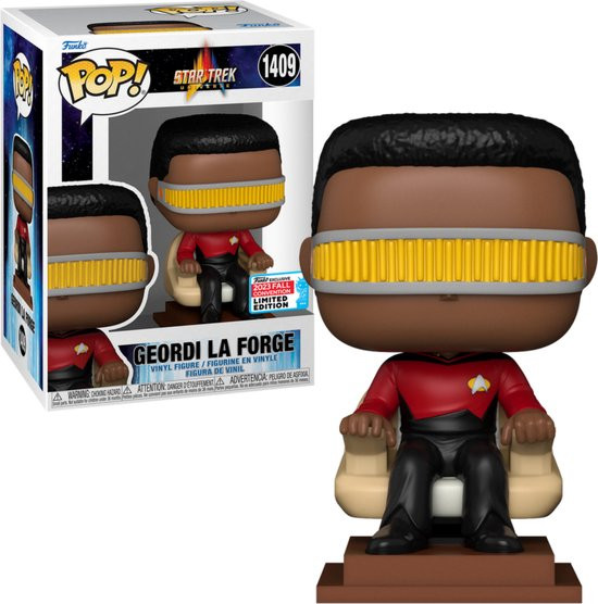 funko pop #1409 Geordi La Forge (in Captain's Chair Star Trek - NYCC 2023 Exclusive