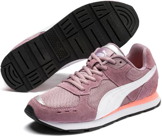 PUMA Vista Jr Sneakers Kinderen - Elderberry / Puma White - Maat 36