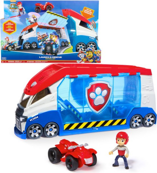 PAW Patrol - Transformerende PAW Patroller met voertuigwerpers lichten en geluiden Ryder-actiefiguur