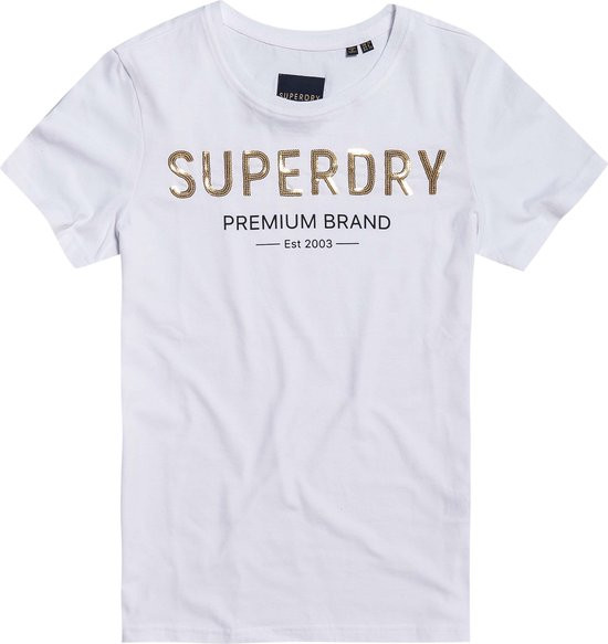 Superdry Premium Sequin Dames T-shirt - Maat L