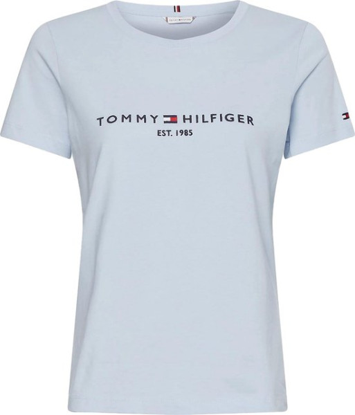 Tommy Hilfiger - Maat XXS - Regular Dames T-shirt - Lichtblauw