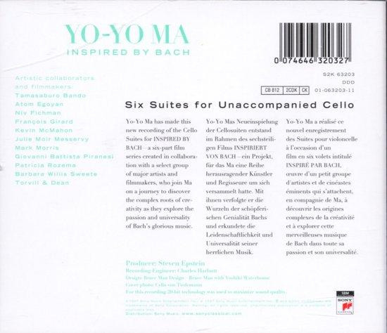 Yo-Yo Ma - Inspired by Bach - The Cello Suites - Klassiek -CD Box