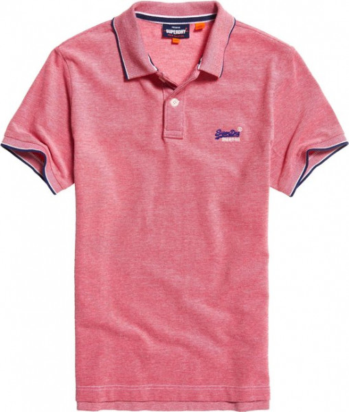 Superdry PoOrange Label Side Pique Heren Poloshirt - Maat S