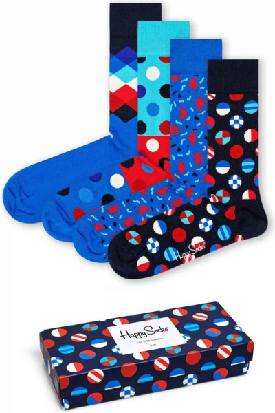 Happy Socks Navy Giftbox - Maat 36-40