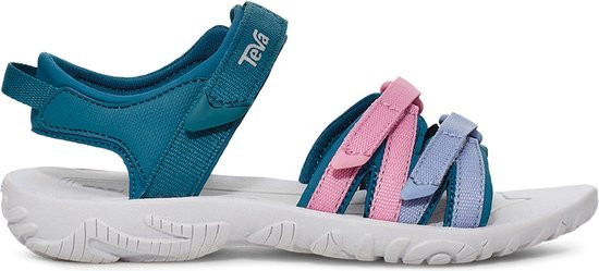 Teva - Maat 38/39 - K Tirra Kinder Sandalen - Blauw/Wit/Roze