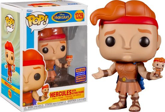 Funko Pop #1329 Hercules with Action figure Exclusive Funko Pops, Convention Exclusives