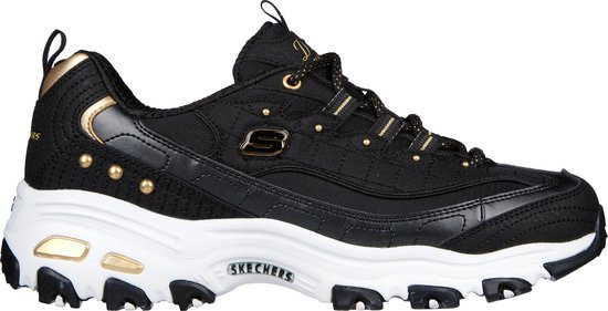 Skechers D'Lites-Ladies Night - maat 41- Dames Sneakers - Zwart Goud