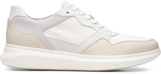 Clarks Un Globe Run - Maat 40 - Heren Sneakers - White Combi