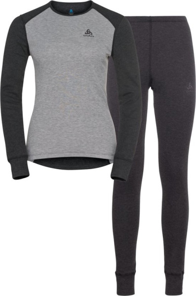 Odlo - maat S - Active Warm Eco Special Set Dames Thermoset Dark Grey Melange - Grey Melange