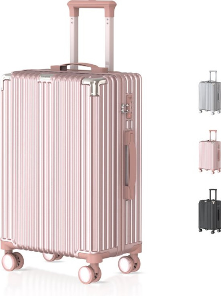 Handbagage Reiskoffer - 39L - Koffers - Reiskoffer met wielen – Rose gold