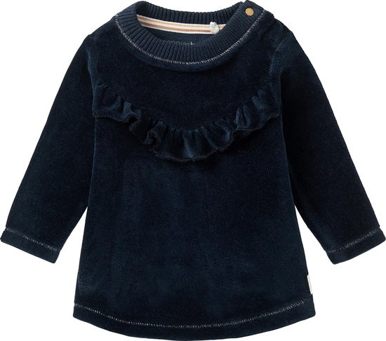 Noppies - Maat 74 - Baby Meisjes Jurk - Black Iris