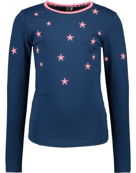 B-nosy - Maat 110 - Meisjes T-shirt - space blue