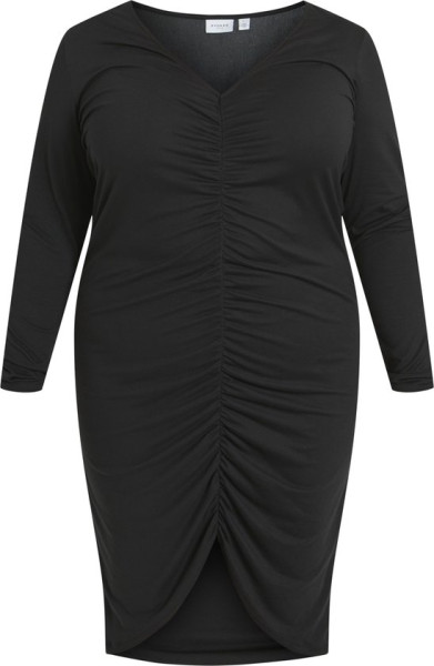 EVOKED VILA - Maat 48 - VILUANA V-NECK L/S MIDI DRESS/CUR Dames Jurk