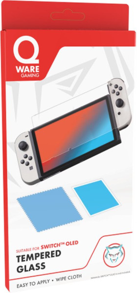 Qware Gaming - Tempered Glass - geschikt voor Nintendo Switch OLED - Screenprotector - Gehard Glas -