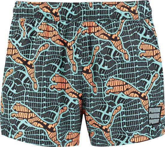 PUMA Maat S SWIM MEN CAT LOGO AOP SHORT SHORTS 1P