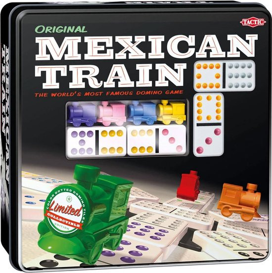 Tactic - Mexican Train Tin Box - Dominospel - in blik