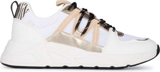 POSH by Poelman CELINE - maat 37 - Dames Sneakers - Beige met combinatie