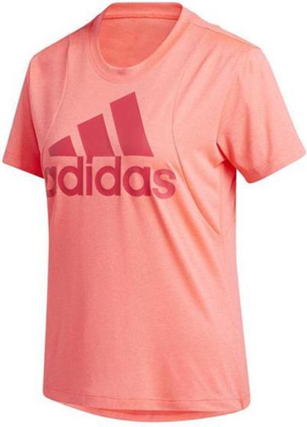 adidas - maat S - BOS Logo shirt dames roze/rood