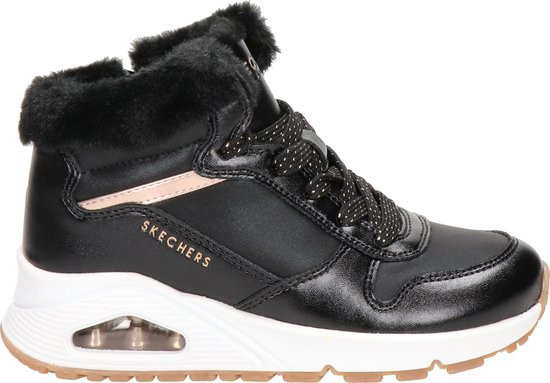 Skechers Uno - Cozy On Air - maat 32- Meisjes Sneakers - Black Rose Gold