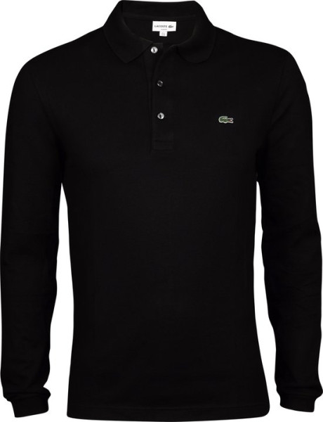 Lacoste - Maat L - Sport slim fit polo - poloshirt lange mouw - zwart