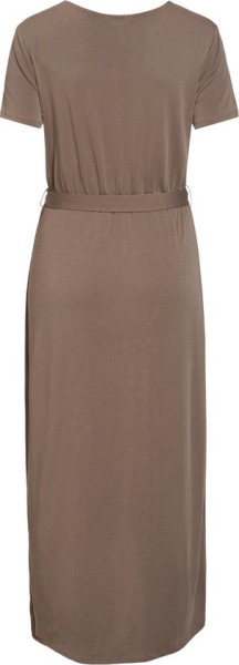 Object - Maat XS - Objannie Nadia S/s Dress Jurken Dames - Kleedje - Rok - Jurk - Bruin