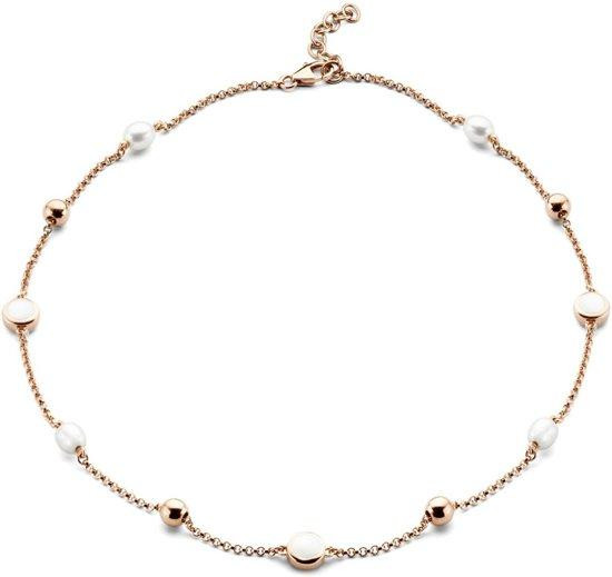 Casa Jewelry Collier Bella White - Rosé Verguld - 42cm + 3cm